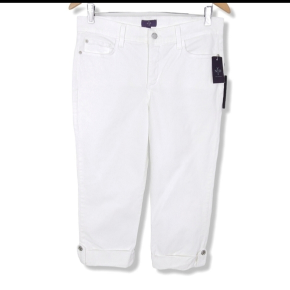 NWOT NDYJ Cropped Spring White Jeans - Picture 2 of 7